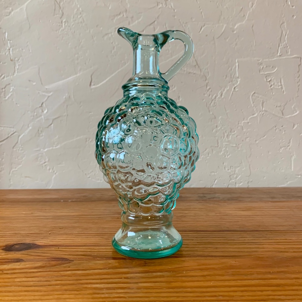 Vintage Vetreria Etrusca Seafoam Blue Hobnail Cruet | Made in Italy - Picture 12 of 16